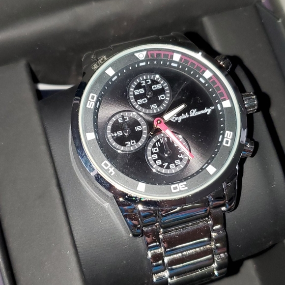 ENGLISH LAUNDRY MEN'S STAINLESS STEEL SILVER WATCH - Picture 3 of 14